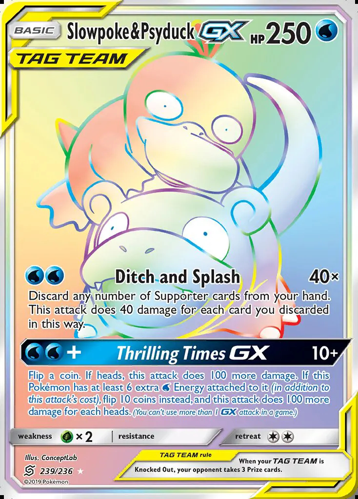 Image of the card Slowpoke & Psyduck GX
