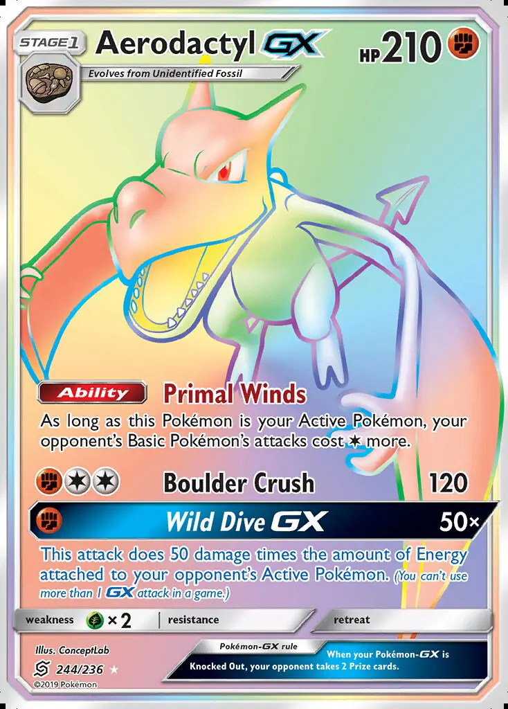 Image of the card Aerodactyl GX