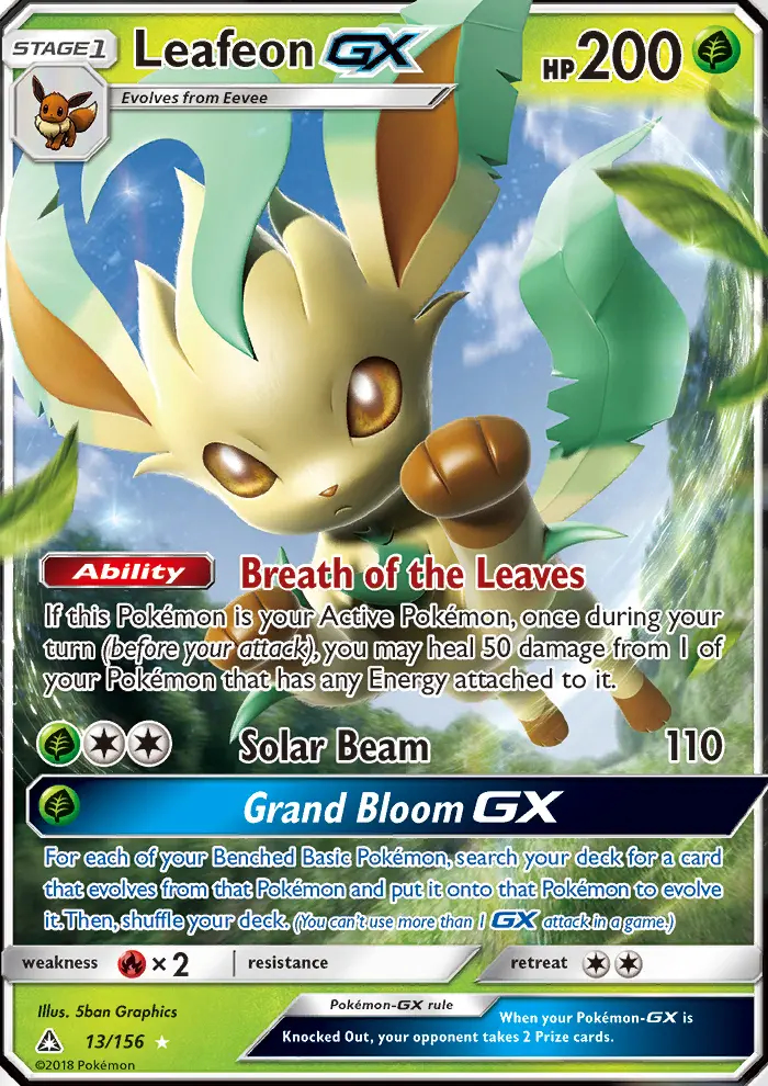 Image of the card Leafeon GX
