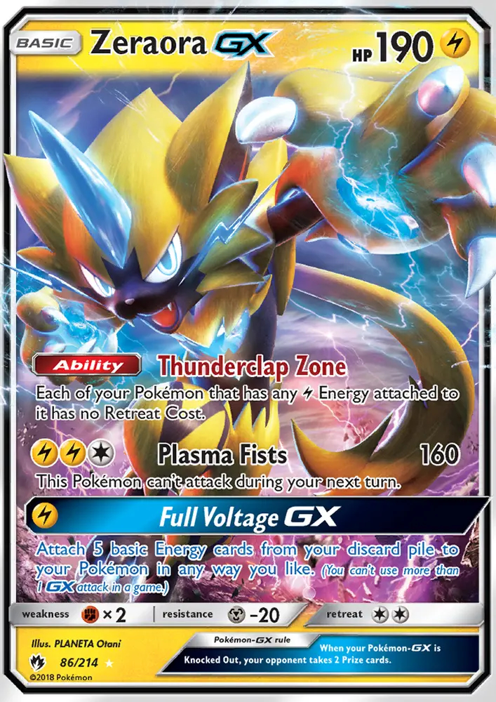 Image of the card Zeraora GX