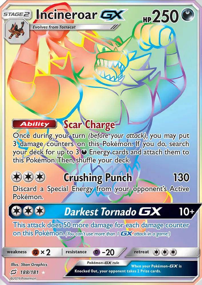 Image of the card Incineroar GX