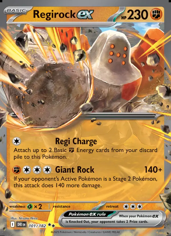 Image of the card Regirock ex