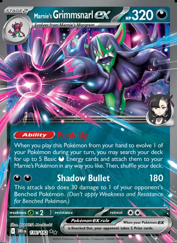 Image of the card Marnie's Grimmsnarl ex