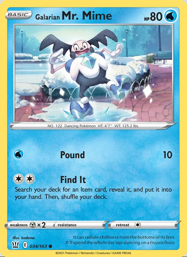 Image of the card Galarian Mr. Mime