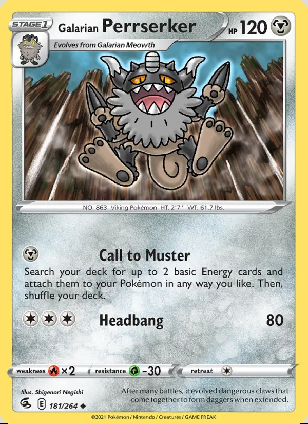 Image of the card Galarian Perrserker