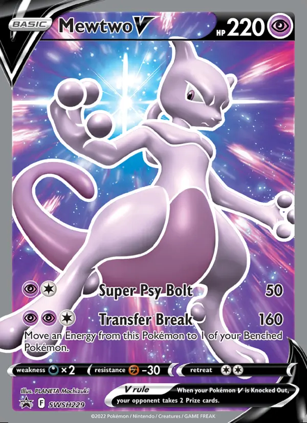 Image of the card Mewtwo V